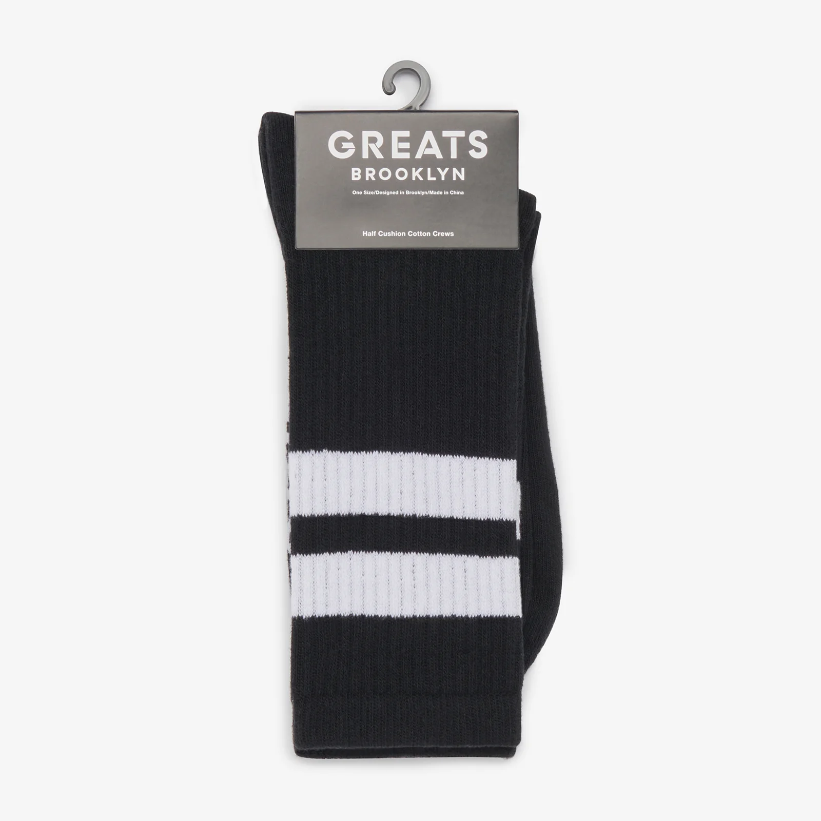 Varsity Stripe Crew Sock - Nero